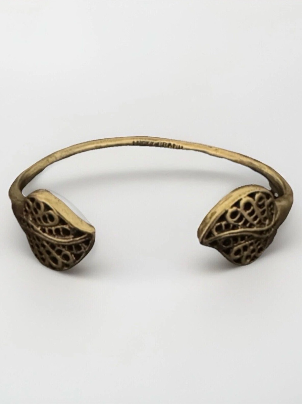 Lucky Brand Antique Gold Filigree Open Cuff Bracelet